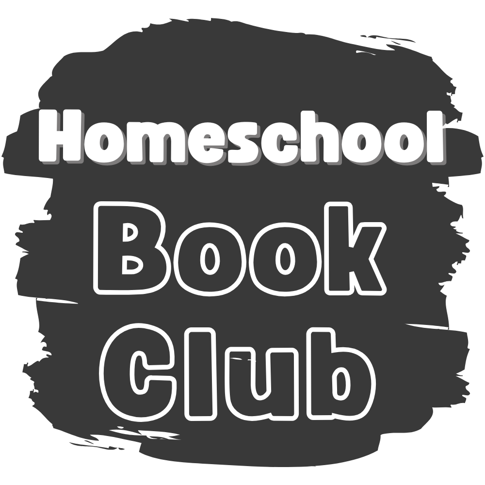 Simplified 4th-5th grade book club logo in a square. White background with a light blue scribble with black text.